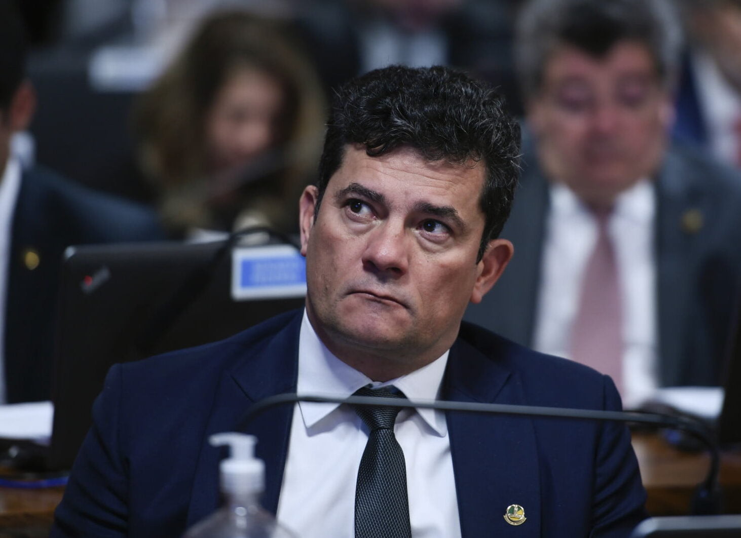 Sergio Moro, marido de Rosângela, em sessão no Senado: risco de cassação em julgamento marcado para 1º de abril (Edilson Rodrigues/Agência Senado)