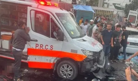 Ministério da Saúde de Gaza acusa Israel de ataque a comboio de ambulâncias