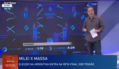 Sergio Massa vence último debate contra Javier Milei na Argentina, avalia Rodrigo Vianna