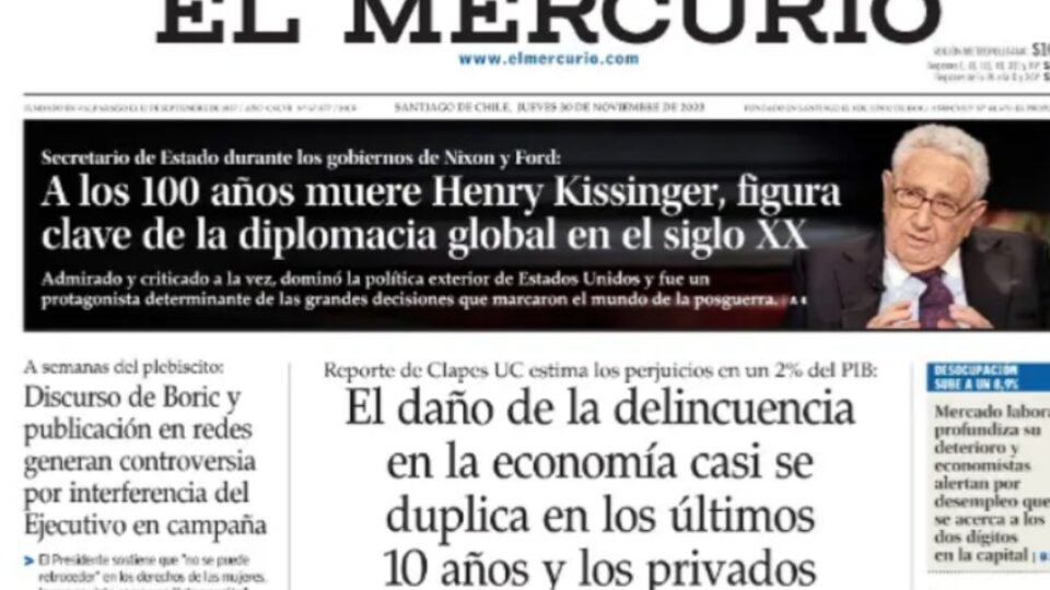 Imprensa chilena ‘esquece’ da participação de Kissinger no golpe de 1973
