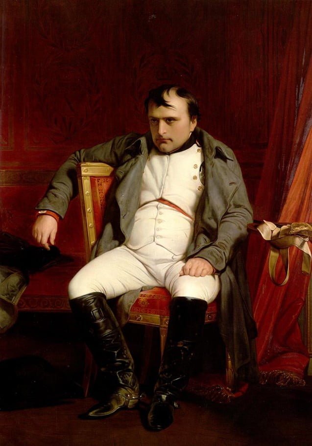 Napoleão em Fontainebleu, 1814.