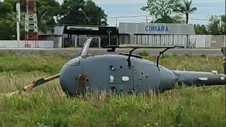 Helicóptero da Marinha sofre acidente durante voo de adestramento em Manaus