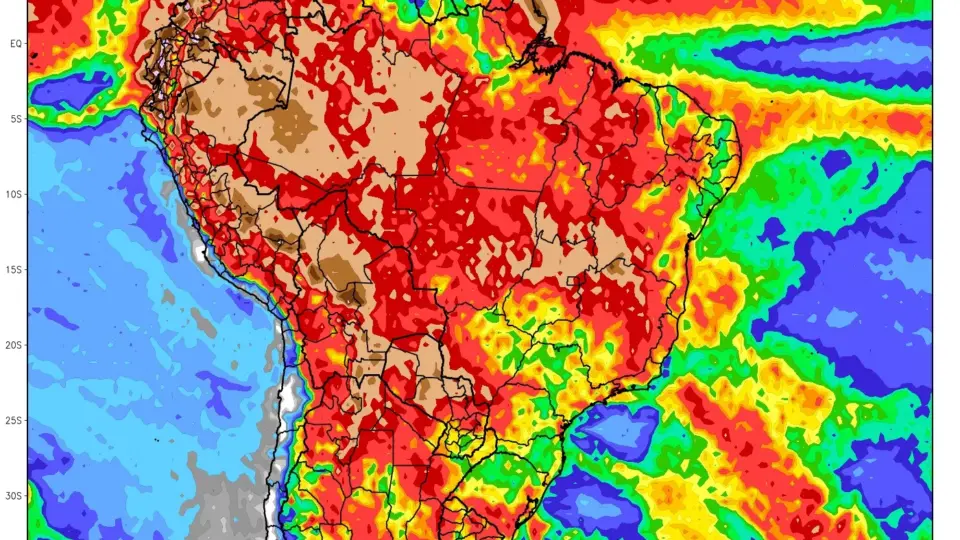 Brasil registra previsão de chuvas abundantes para os próximos dez dias
