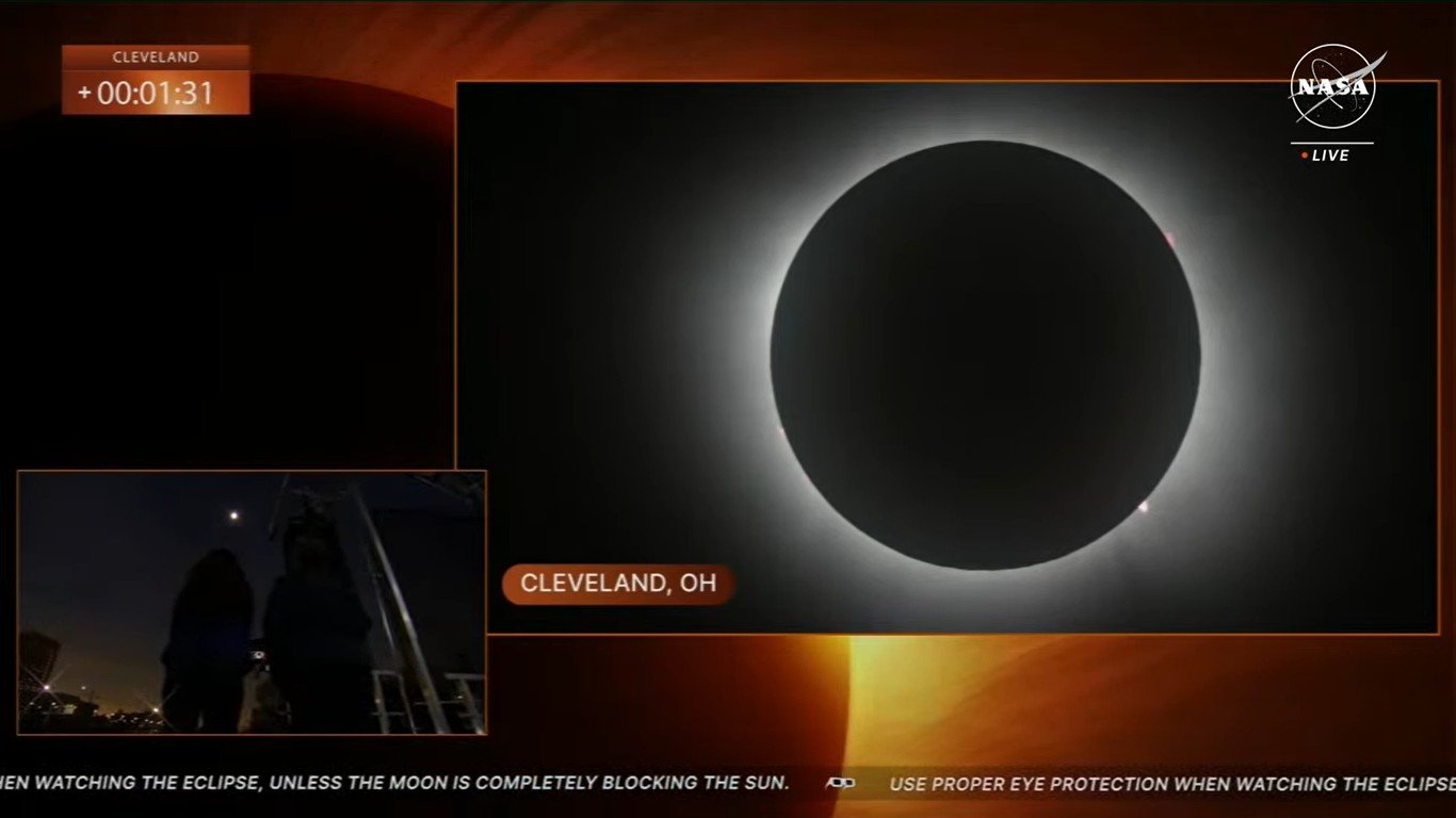Eclipse total do sol - Reprodução de vídeo