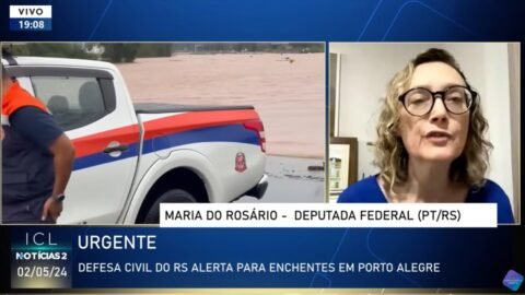 Maria do Rosário sobre chuvas no RS: ‘Não é hora de oposição, é hora de estarmos juntos trabalhando’
