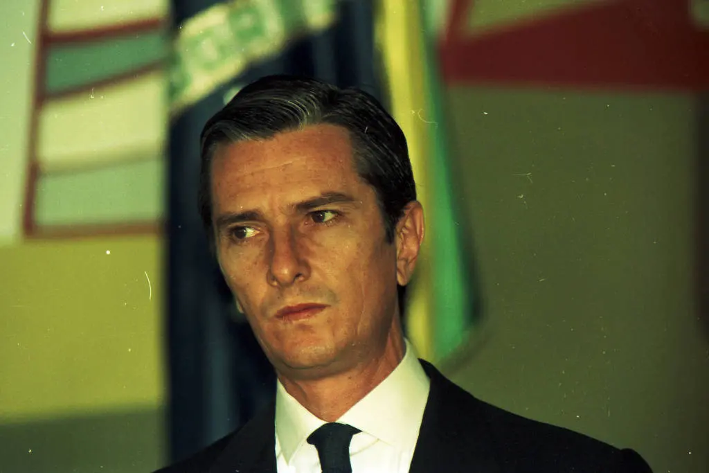 O, então presidente, Fernando Collor de Mello, em cerimônia no Palácio do Planalto em 1992, semanas antes do impeachment. Foto: Folhapress